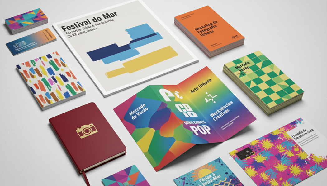 impressão de publicidade física: flyers, panfletos, cartões, folhetos, envelopes, brochuras
